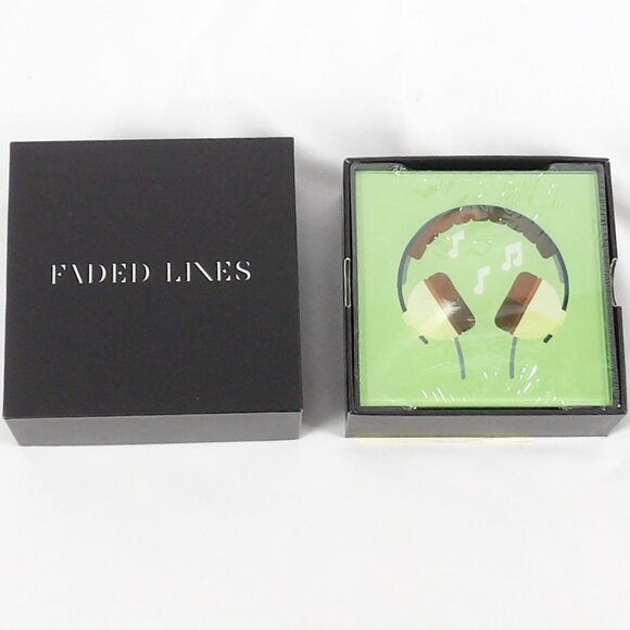 Invicta Faded Lines Set of 6 Glass Coasters Retro Collection NIB - Picture 2 of 4